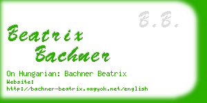 beatrix bachner business card